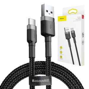 Baseus CATKLF-UG1 Cafule USB-C cable 2A 3m (Black+Gray)