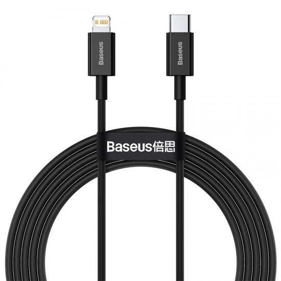 Baseus Superior PD USB-C - Lightning Cable 2.0m Black 20W (CATLYS-C01)