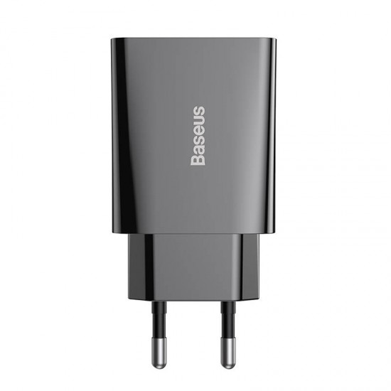 Baseus CCFS-SN01 Φορτιστής Speed Mini USB-C, PD, 3A, 20W Μαύρο