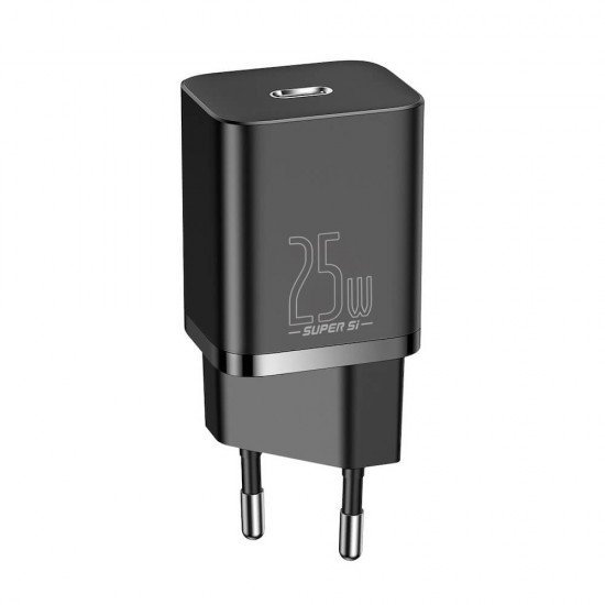BASEUS 220V 25W, USB-C, Super Si, black - CCSP020101