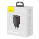 Baseus Compact PD 20W wall charger 1x USB-C 1x USB black