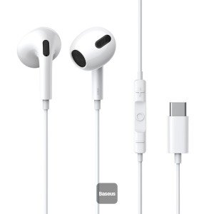 Baseus Encok Type-C lateral in-ear Wired Earphone C17 - White (NGCR010002)