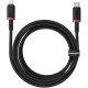 BASEUS DURA SERIES, ΚΑΛΩΔΙΟ ΓΡΗΓΟΡΗΣ ΦΟΡΤΙΣΗΣ, TYPE-C ΣΕ LIGHTNING, 20W, 2m, ΚΟΚΚΙΝΟ-ΜΑΥΡΟ