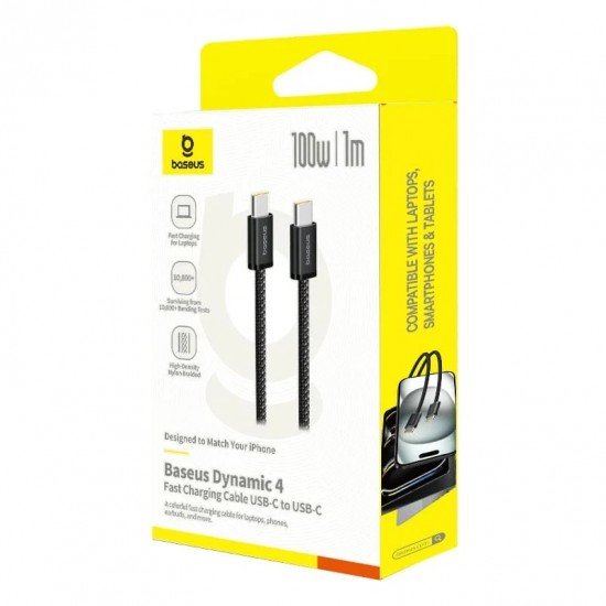 BASEUS Cable Type-C - Type-C, 1m, 100W, Dynamic 4 /cluster black/ - P10381400111-00