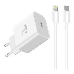 BeePower Wall Charger - BC-3 20W PD USB-C + USB-C to lightning cable set white