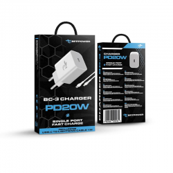 BeePower Wall Charger - BC-3 20W PD USB-C + USB-C to lightning cable set white