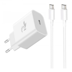 BeePower Wall Charger - BC-3 20W PD USB-C + USB-C to USB-C cable set white