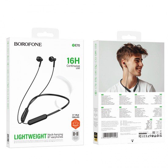 Borofone Sports earphones BE70 Light bluetooth black