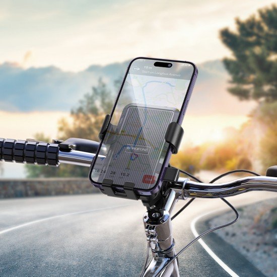 Borofone BH137 Βάση Στήριξης Κινητού Για Ποδήλατο Και Μοτοσικλέτα Knight black