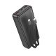 Borofone Power Bank 20000mAh BJ57A Graceful - 2xUSB + Type C - QC 3.0 22.5W + PD 20W with Type C and Lightning cables black