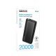 Borofone BJ86 Power Bank 20000mAh 5V/2A με 4 Θύρες 1xUSB-C, 2xUSB-A, 1xMicroUSB LED Ένδειξη Μπαταρίας και Φακό Μαύρο