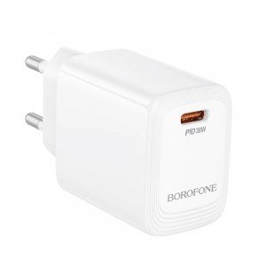 Borofone BN28 Φορτιστής Ταξιδίου Mini Size Fuente GaN USB-C PD30W Λευκός