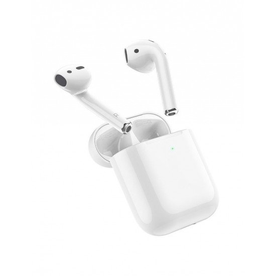 Borofone BW89 Earbud Bluetooth Handsfree Ακουστικά με Θήκη Φόρτισης Λευκά