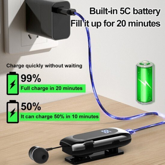 Borofone K58 In-ear Bluetooth Handsfree Ακουστικό Πέτου Μαύρο