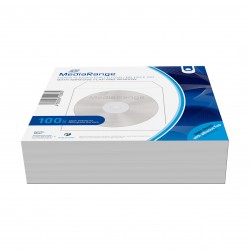 MediaRange Paper Sleeves for 1 Disc White 100 Pack (MRBOX62)