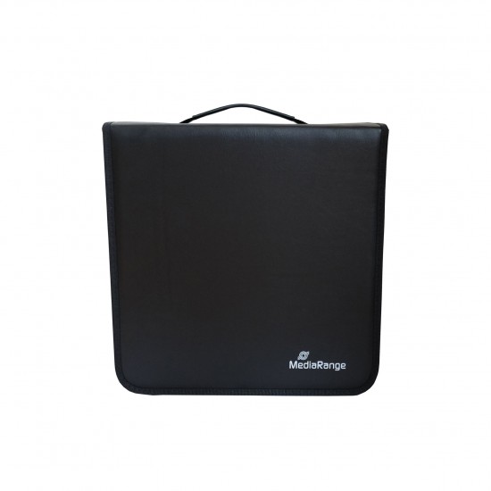 MediaRange Media storage wallet for 200 discs Synthetic Leather Black (MRBOX93)