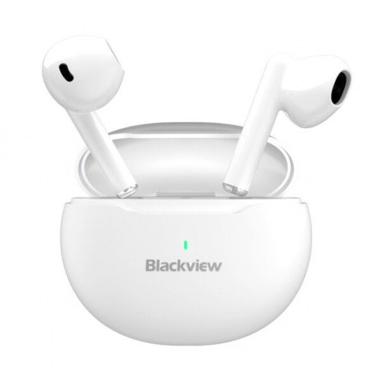 BLACKVIEW AirBuds 6 Wireless Stereo Earbuds BT5.3 TWS with charging dock White