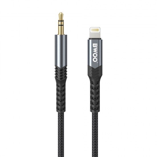 BWOO AUX cable 3.5mm - Lightning BO-AUX068 black