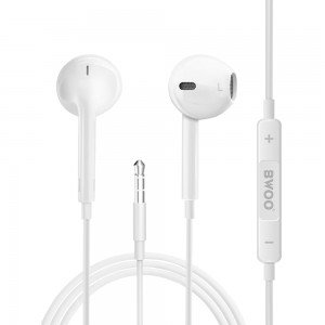 BWOO BO-HF05 Wired Earphone 3.5mm stereo white