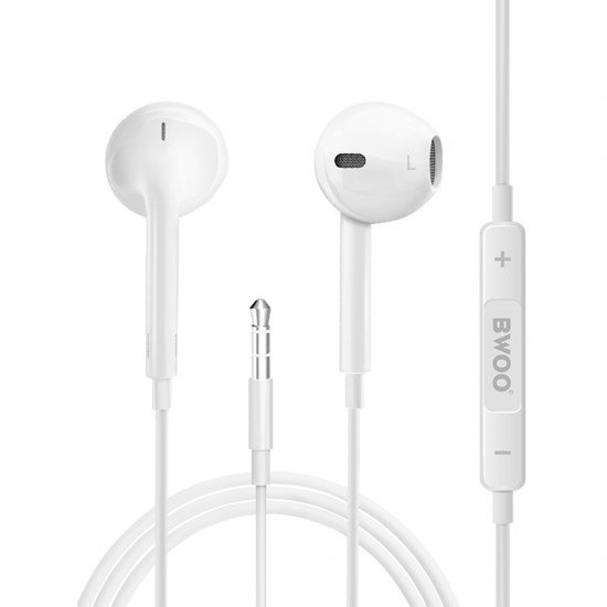 BWOO BO-HF05 Wired Earphone 3.5mm stereo white