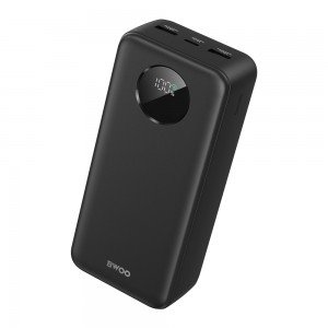 BWOO BO-P64 22,5W 30000 mAh power bank with LCD screen, black