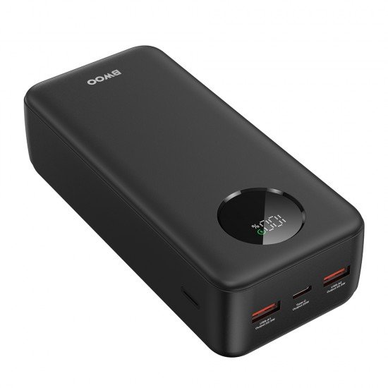 BWOO BO-P64 22,5W 30000 mAh power bank with LCD screen, black