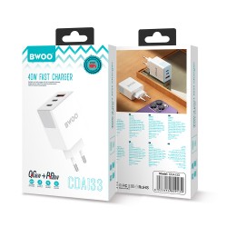 BWOO CDA133 40W wall charger 2 x USB-C ,1 x USB-A