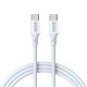 BWOO USB-C - USB-C cable 1m 60W ABS + TPE white