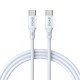 BWOO USB-C - USB-C cable 2m 60W ABS + TPE white