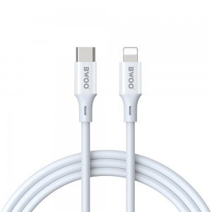 BWOO USB-C - Lightning cable 1m 27W ABS + TPE X283 CL white BWOO USB-C - Lightning cable 1m 27W ABS + TPE X283 CL white