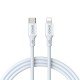 BWOO USB-C - Lightning cable 1m 27W ABS + TPE X283 CL white