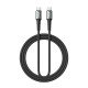 BWOO Braided USB-C - USB-C cable 2m 60W, black