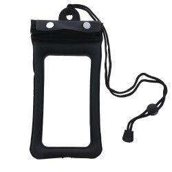 Waterproof case with zipper 6.5 - 6.8" black