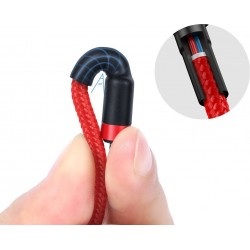 BASEUS CAFULE CABLE DURABLE NYLON BRAIDED WIRE USB-C male - USB-C male 1M BLACK-RED (CATKLF-G91) 