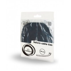 Ζώνες καλωδίων Velcro, 210 mm, μαύρο, 100pcs ανά σάκο