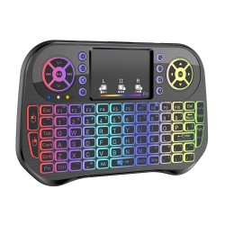 Mini keyboard No brand I10, USB 2.4GHz, Bluetooth, Touchpad, Black (13056)