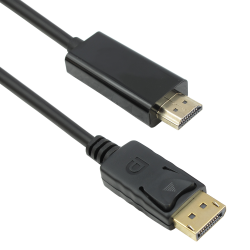 DeTech DP 14+1 cooper to HDMI cable, 3m, Black - 18274