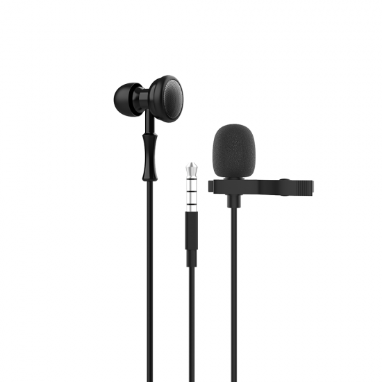 Yookie YK1190 Mobile Headphones, Lavalier Microphone, Black (20557)