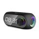 Kisonli Speaker LP-2S, Bluetooth, Clock, SD, FM, AUX, RGB, Black, 5W - 22280