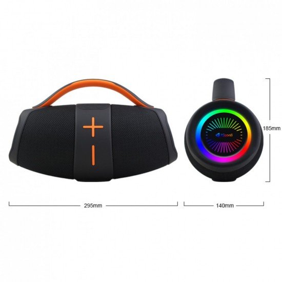 Kisonli Ηχεἰο К13, Bluetooth, USB, SD, AUX, RGB, Μαυρο, 20W- 22295