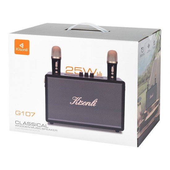 Kisonli Ηχεἰο G107, Karaoke, Bluetooth, USB, SD, AUX, 25W - 22305