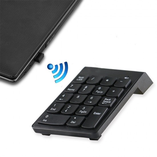 Keyboard No brand K1, Num pad, Wireless, Black (6184)