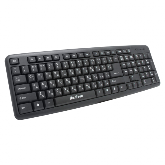 DeTech Πληκτρολόγιο DE6149UG, USB, με Ελληνικά, Μαύρο