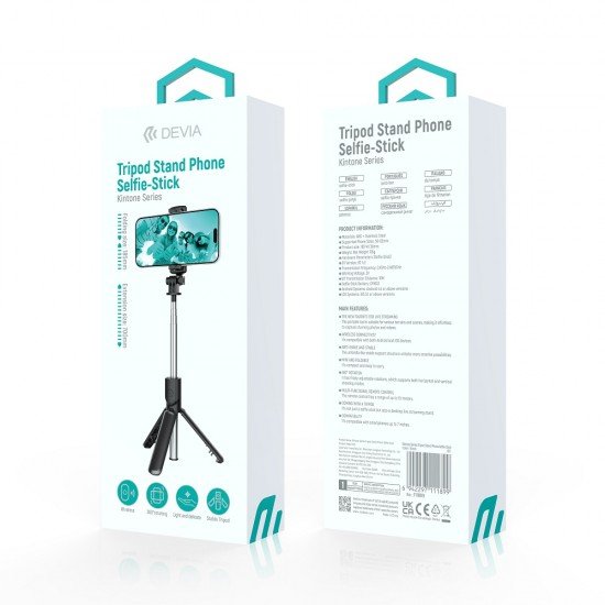 Devia selfie stick Bluetooth tripod ES083 black