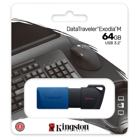 KINGSTON DTXM/64GB DATATRAVELER EXODIA M 64GB USB 3.2 FLASH DRIVE