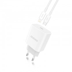 Dudao A8SEU PD USB-C Charger + USB-C/Lightning cable 20W White (A8SEU)
