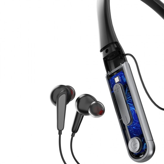 Dudao sports in-ear bluetooth headphones neckband 400mAh black (U5Max)