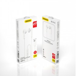 Dudao wired headphones USB Type C 1.2m white (X3B-W)