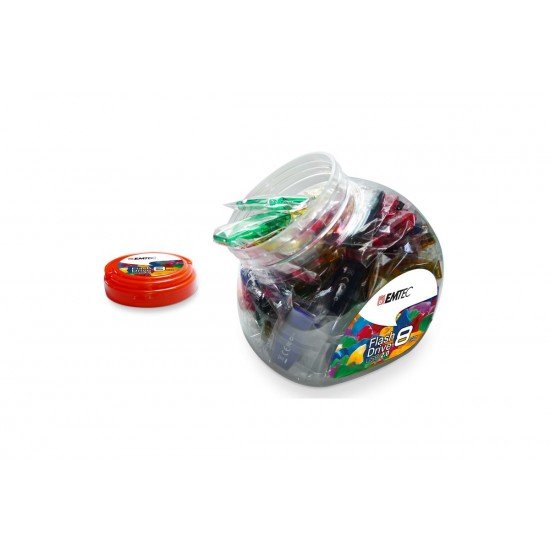 Emtec USB2.0 C410 8GB Candy Jar 80 τεμάχια (ECMMD8GC410JAR80)