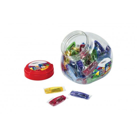 Emtec USB2.0 C410 8GB Candy Jar 80 τεμάχια (ECMMD8GC410JAR80)